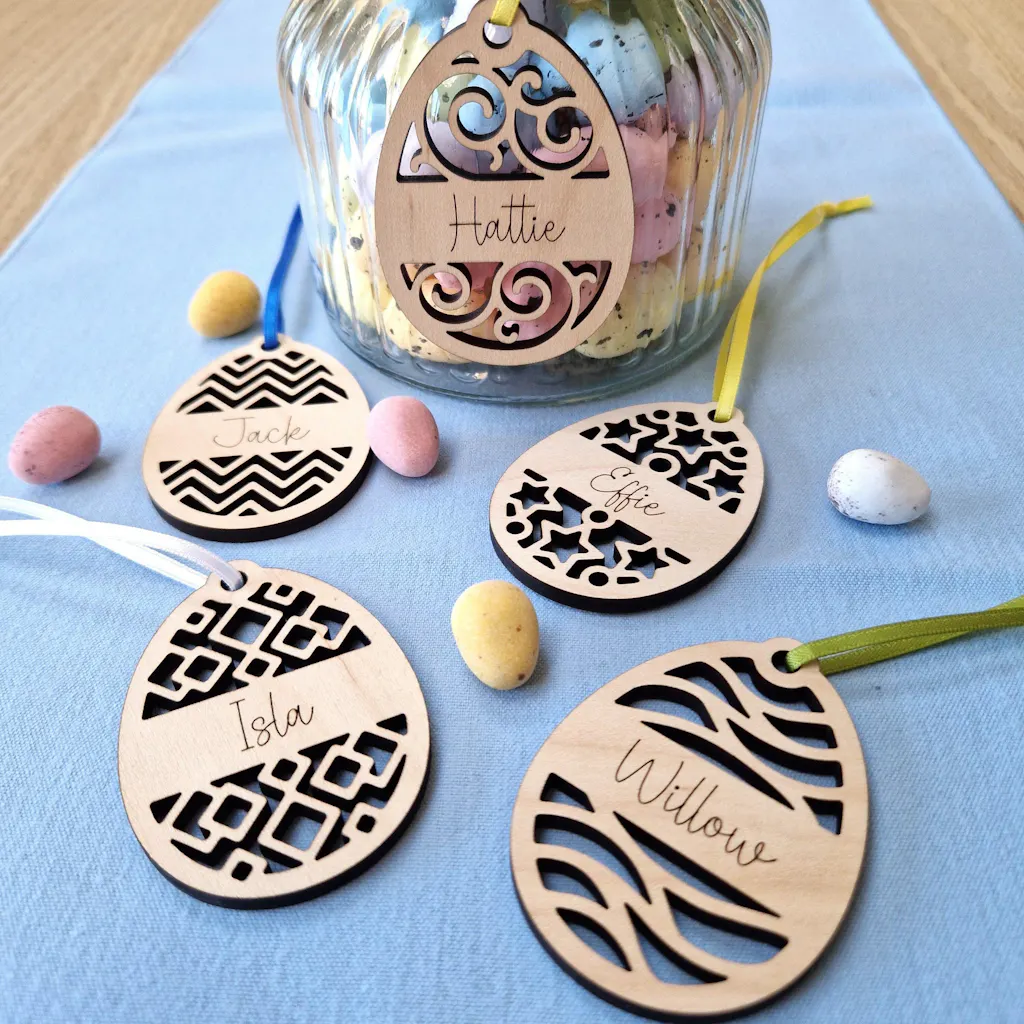 Personalised Wooden Easter Gift Tags