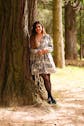 Vestido con bolsillos y estampado vintage BRUSELAS