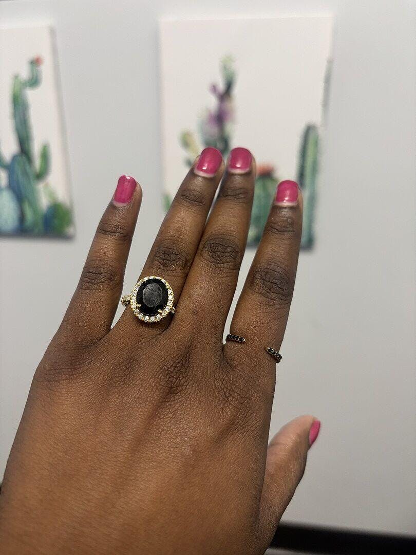 Black Obsidian Ring - Queen Lana – Moon Magic