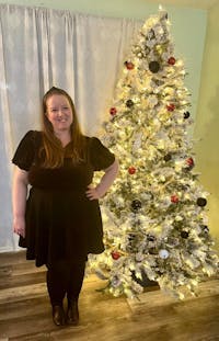 High Waisted Skater Skirt Plus Size-Black