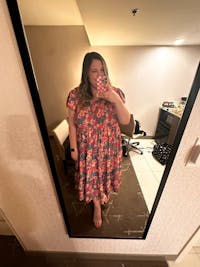 Plus Size Maxi Dress V Neck for Summer - Plum