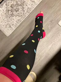 Plus Size Open Toe Compression Socks for Women-Dots