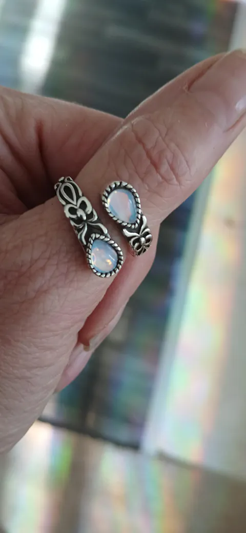Moonwhisper Wrap Ring ~ Opalite Intuition Band