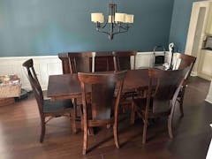 42" X 72" Double Pedestal Table W/2-12" Leaves