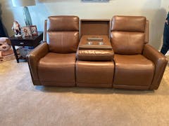 Alister Power Glider Reclining Sofa With Adjustable Headrest And Lumbar in Sedona