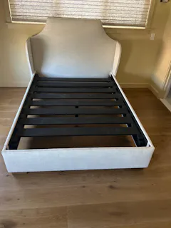 King Concave Upholstered Bed
