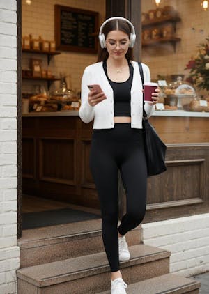 2 Piece Yoga Set with Halter Top and High Waist Leggings