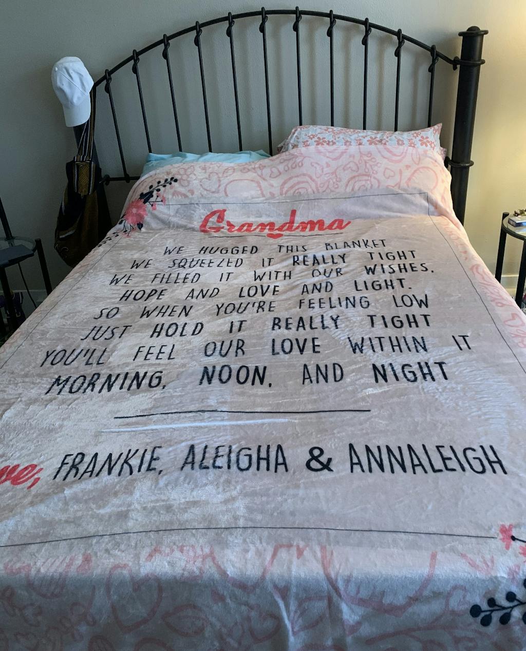 Grandma We Hugged This Personalized Blanket Mostly Pillows