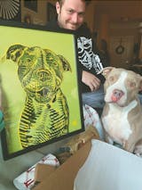 Custom Pet Portrait Poster Framed