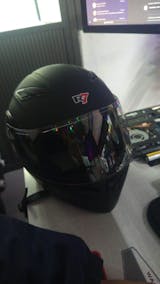 Casco Abatible R7 Unscarred Negro Mate Con Luz Led