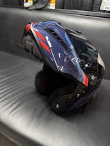 Casco Abatible Axxis Ghostfighter Sleek B7  Azul Brillo