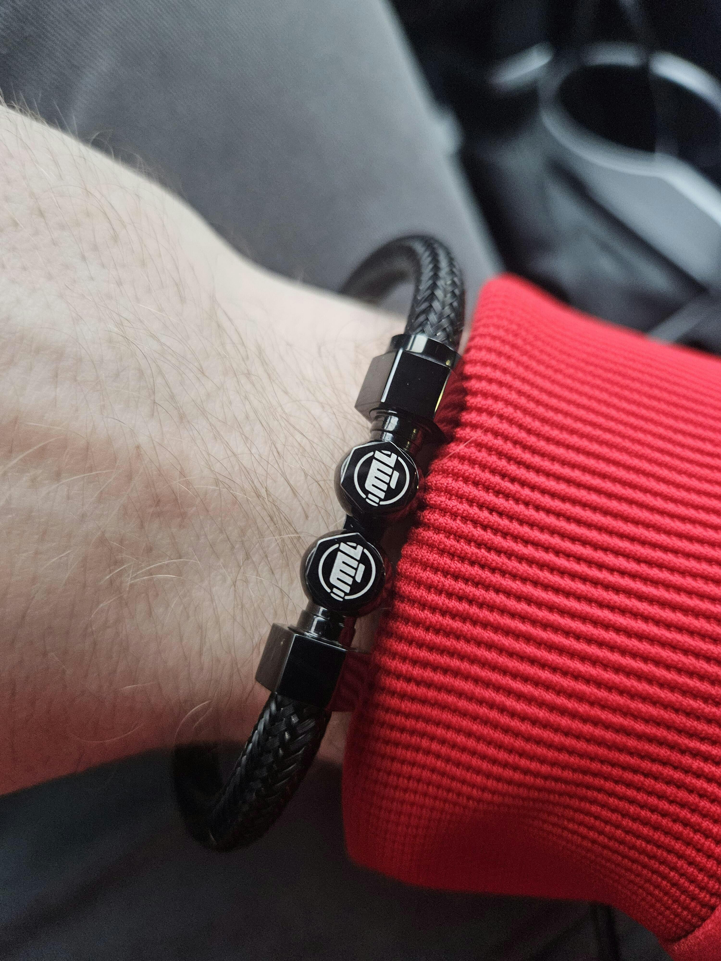 Motorcycle Brake Line Bracelet - Black - Moto Loot