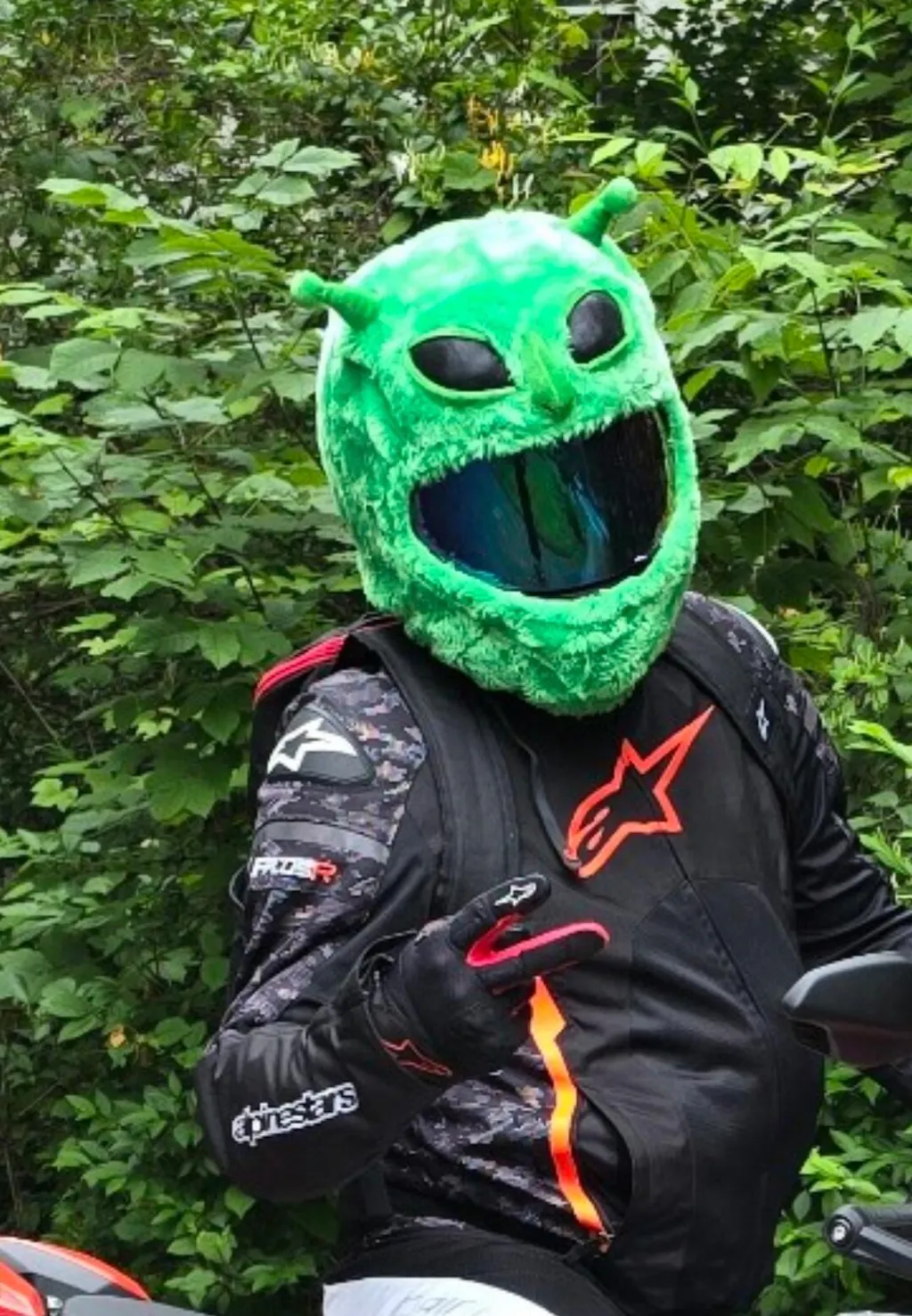 Motorcycle Helmet Cover - Alien - Moto Loot