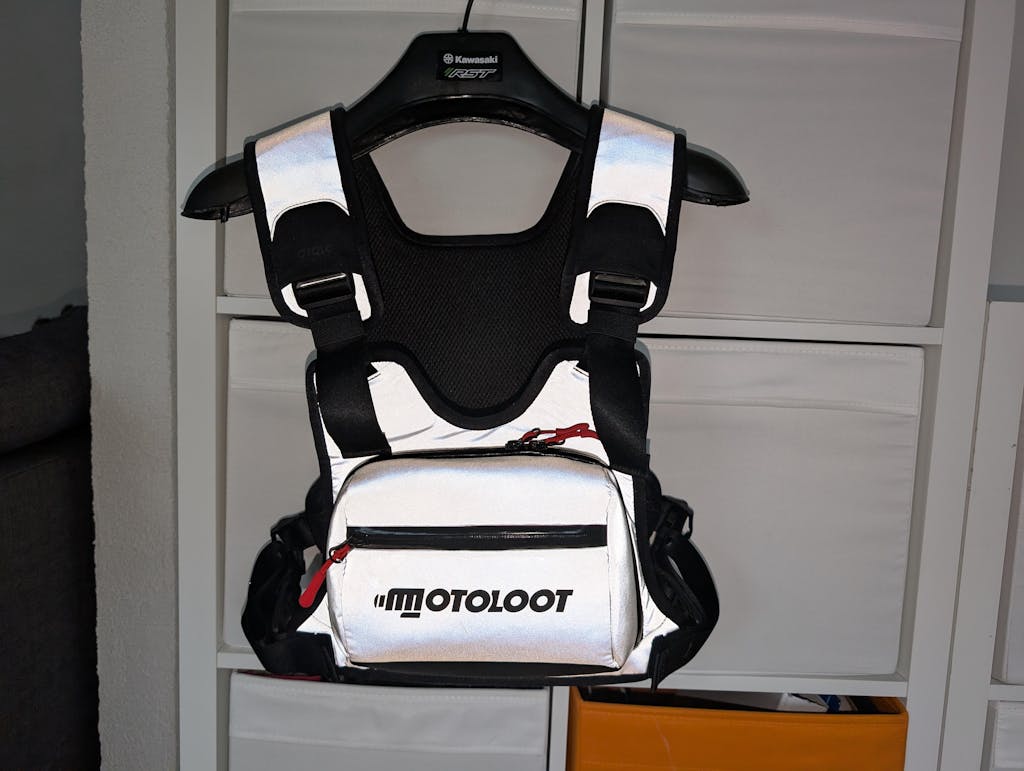 Insanely Reflective Motorcycle Chest Rig - Glowrider