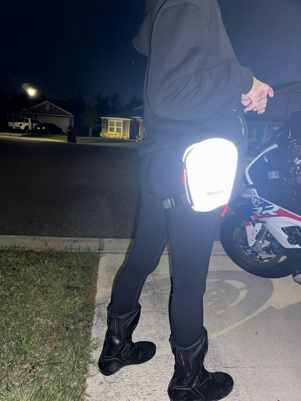 Glowrider Reflective Motorcycle Leg Bag