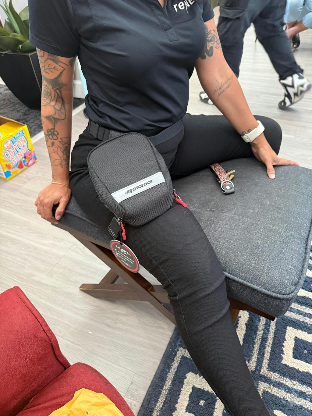 Motorcycle Leg Bag - Black