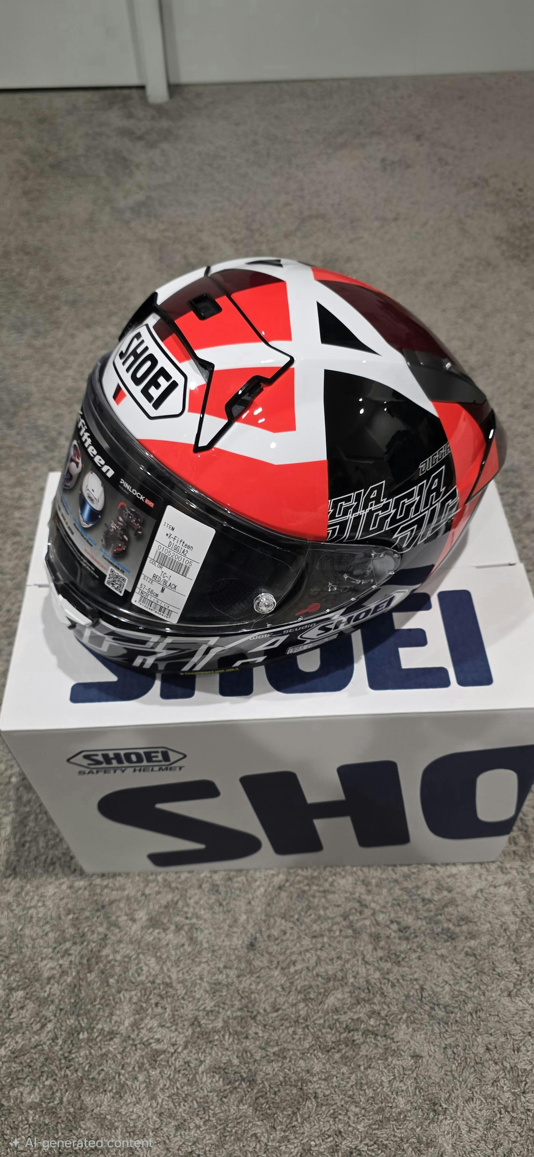 Shoei X-15 Escalate Helmet - TC-1 Red/Black/White - Size Medium