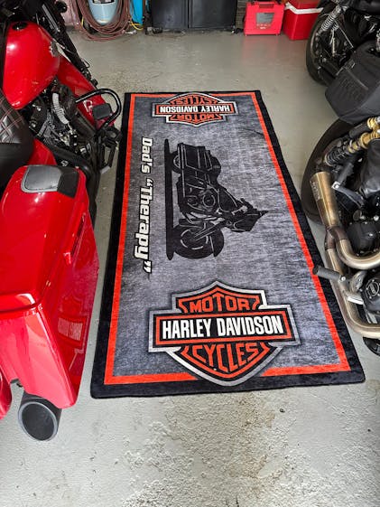 Designed Pit Mat for Harley Davidson Motorcycle (Wings - Forever The Power  of Freedom) - MM7102