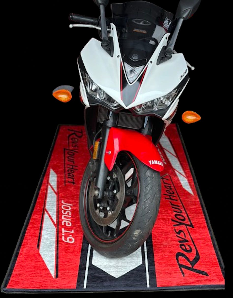 Biketek Garage Mat nero bianco per scooter Piaggio Vespa Nuovo