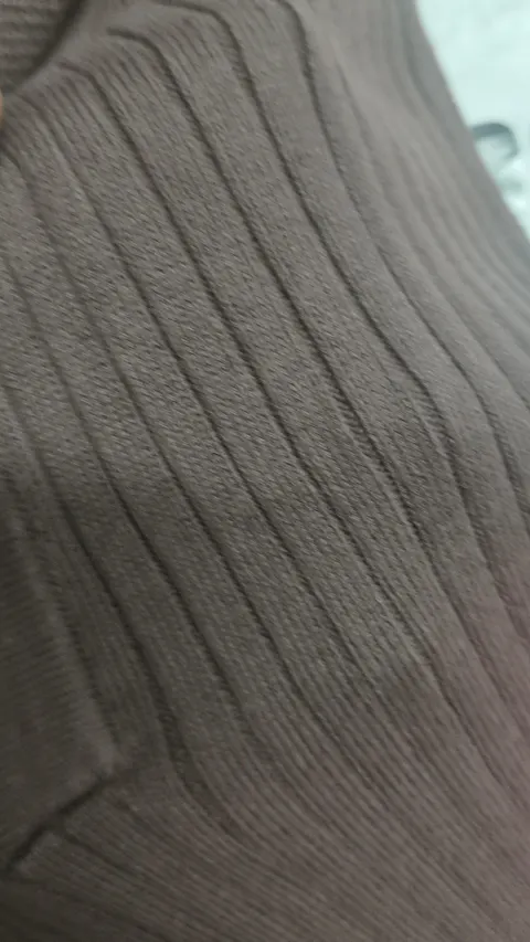 PREMIUM KNIT POLO – DARK BROWN TEXTURED RIB