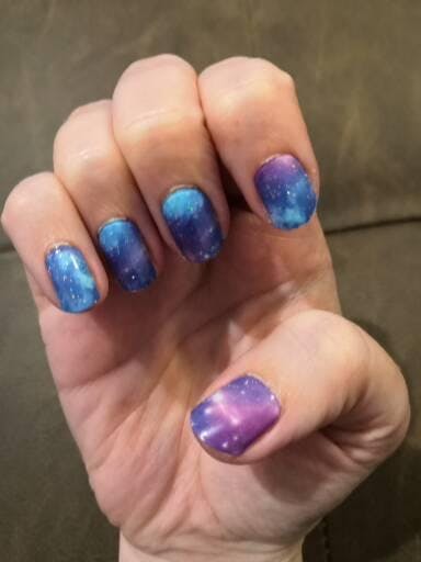 Purple & Blue Galaxy Gel Nail Strips | MoYou London
