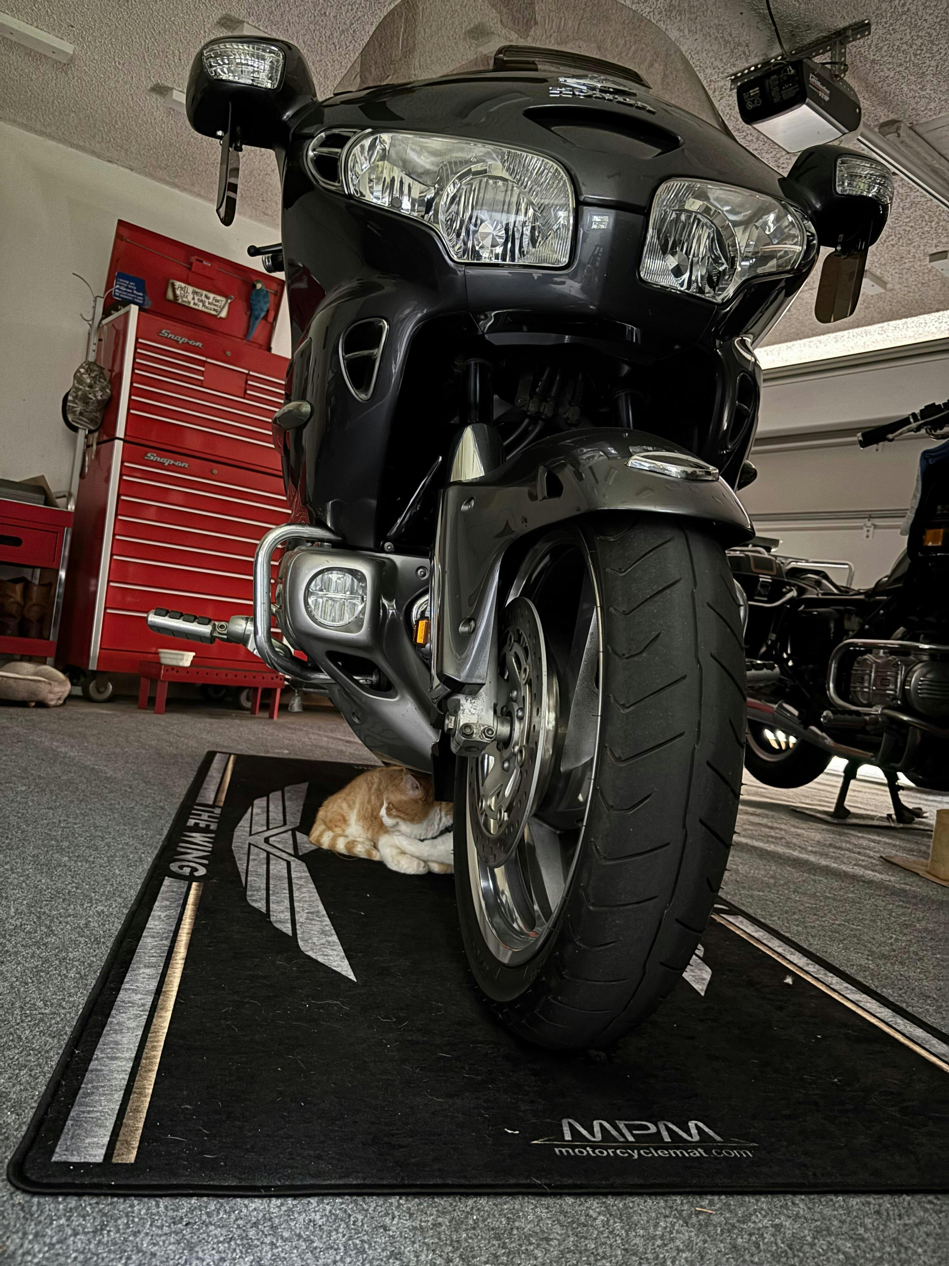 Wibeart Garage Mat For CB1000R Motorcycle Model, Parking Mat, Pit Mat, Washable Non-Slip Garage And Showroom Floor Carpet-Rug (Size 2: 102 X 47/260 X 120 Cm