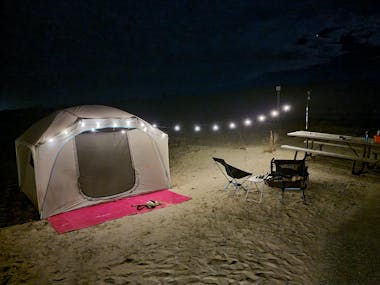 Luci Solar String Lights + Detachable Power Hub: White 44'