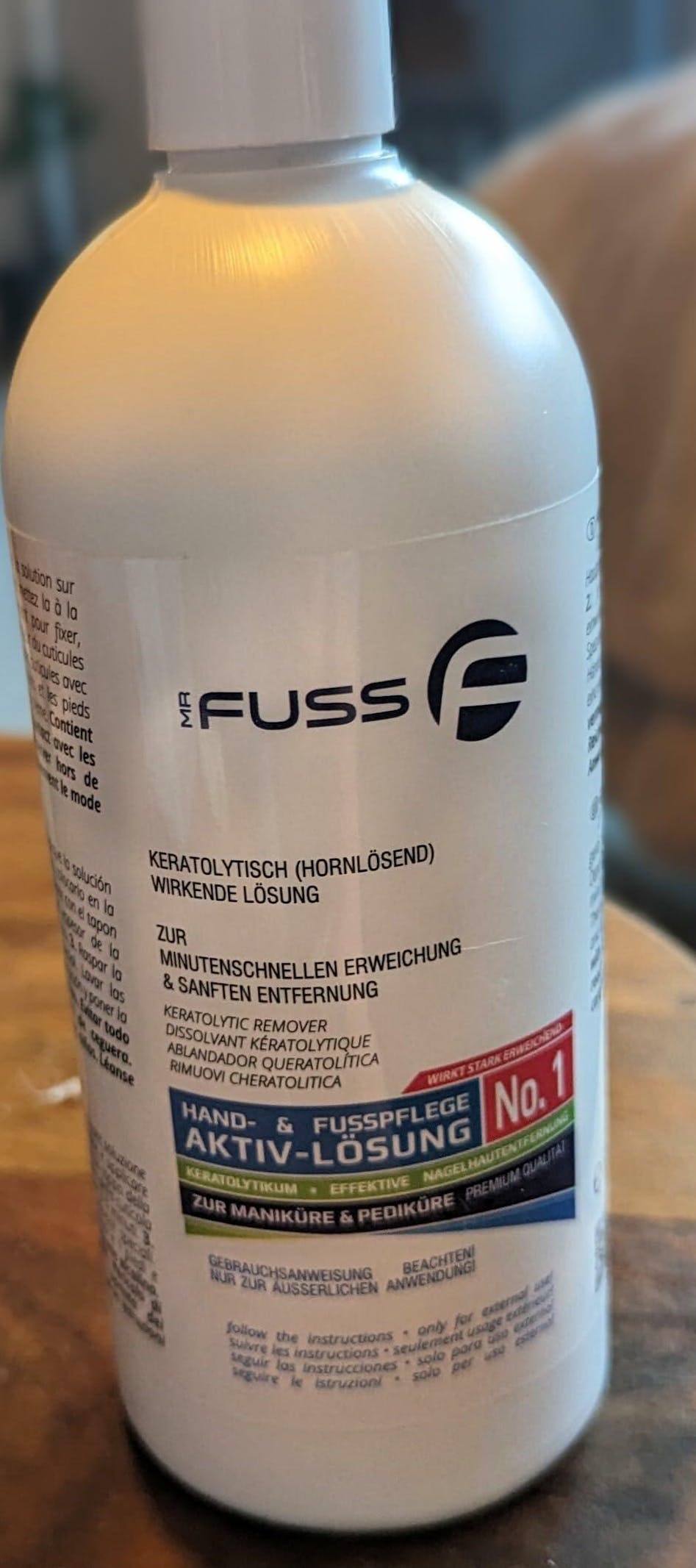 Mr. Fuss® No. 1 - Plus Pack Multi - Groß, Nagelhaut- Hornhautentferner Sparpaket 3 Tlg. Aktiv-Lösung Schnell & Stark Erweichend - 500 Ml, Watte, Multitool