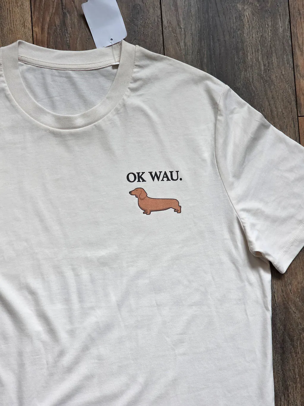 OK WAU. - Hunde Liebhaber Dackel Hund Statement - Premium Bio Unisex T-Shirt