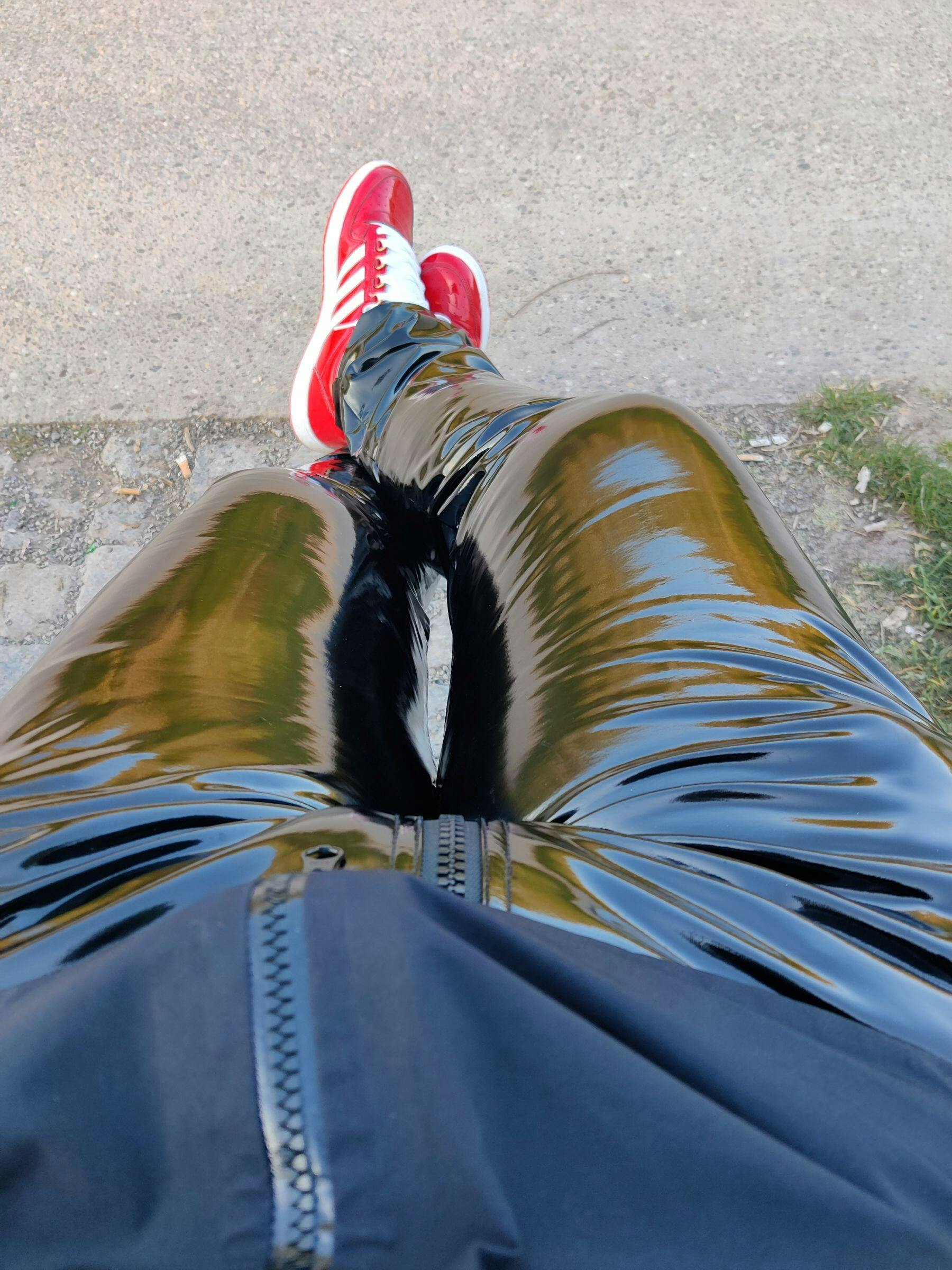 Black PVC Pants - Thru Zip by MR. Riegillio