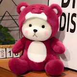 Maroon Hoodie Teddy Bear