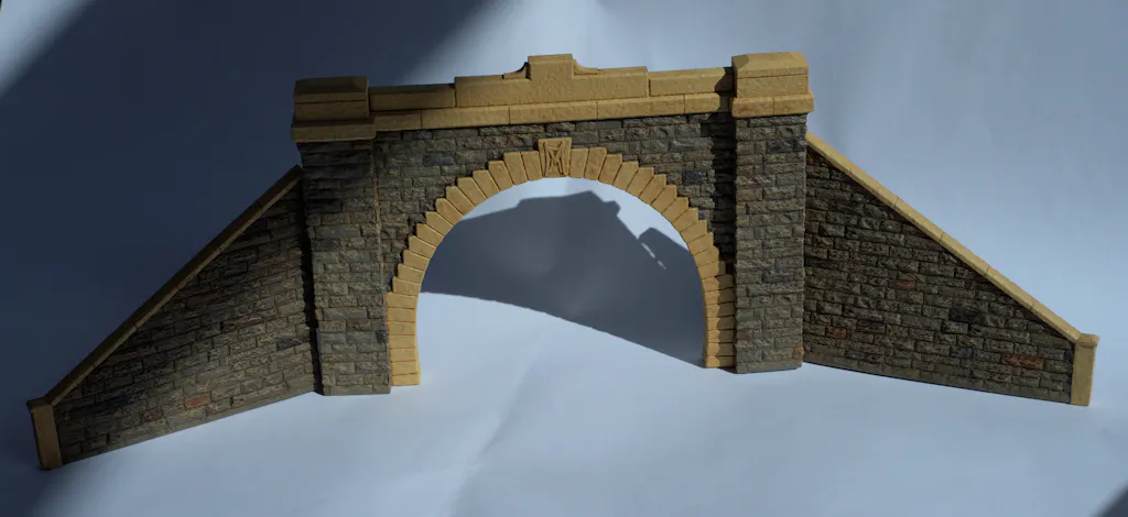 Double Track Stone Tunnel Portal