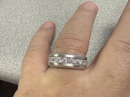 9mm Moissanite Men's Wedding Band