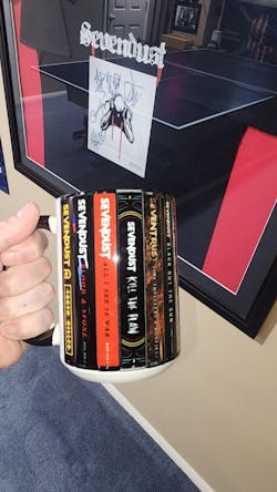 Sevendust Albums Cassette Collection Retro Accent Edge-to-Edge Printed Mug