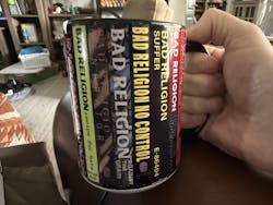 Bad Religion Albums Cassette Collection Retro Accent Edge-to-Edge Printed Mug