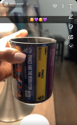 Prince Albums Cassette Collection Retro Accent Edge-to-Edge Printed Mug