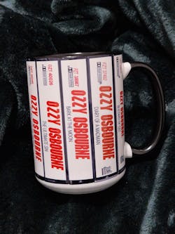 Ozzy Osbourne Albums Cassette Collection Retro Accent Mug