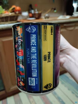 Prince Albums Cassette Collection Retro Accent Edge-to-Edge Printed Mug