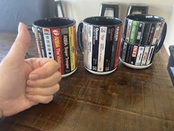 80s Singles Cassette Collection Retro Accent Edge-to-Edge Printed Mug