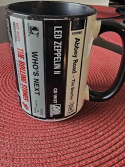 Classic Rock Band Cassette Collection Retro Accent Edge-to-Edge Printed Mug