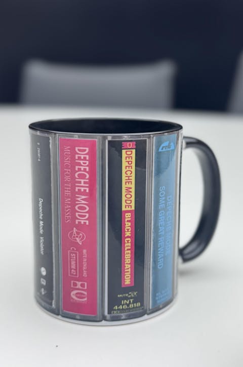 Depeche Mode Albums Cassette Retro Collection Accent Mug