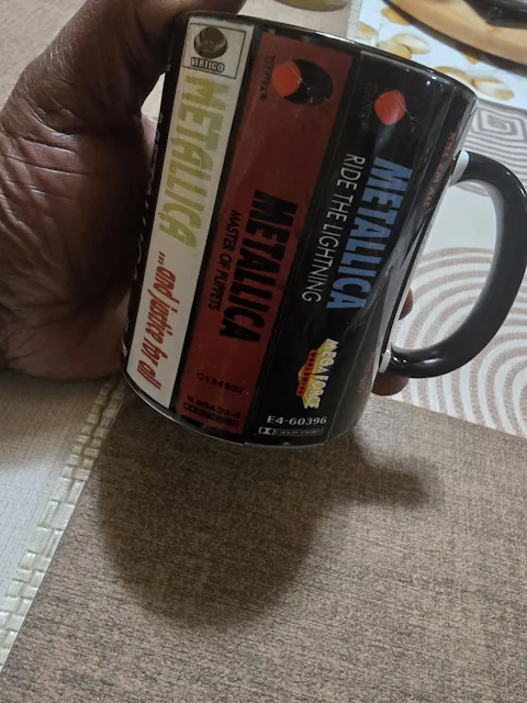 Metallica Albums Cassette Collection  Retro Accent Mug