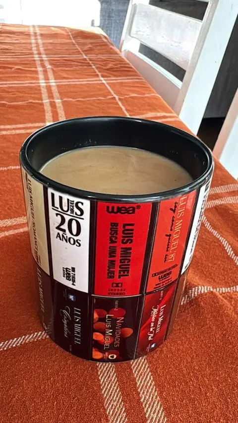 Luis Miguel Albums Cassette Collection Retro Accent Edge-to-Edge Printed Mug