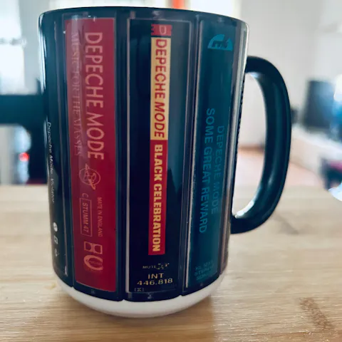 Depeche Mode Albums Cassette Retro Collection Accent Mug