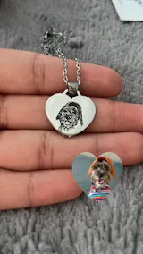 Collar Gran Amor Corazón. Placa con imagen de cara de mascota, estilo realista. Edición Especial