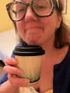 Green Meadow Ceramic Travel Mug with lid