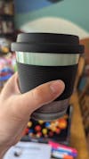 Blue Ceramic Travel Mug with Lid