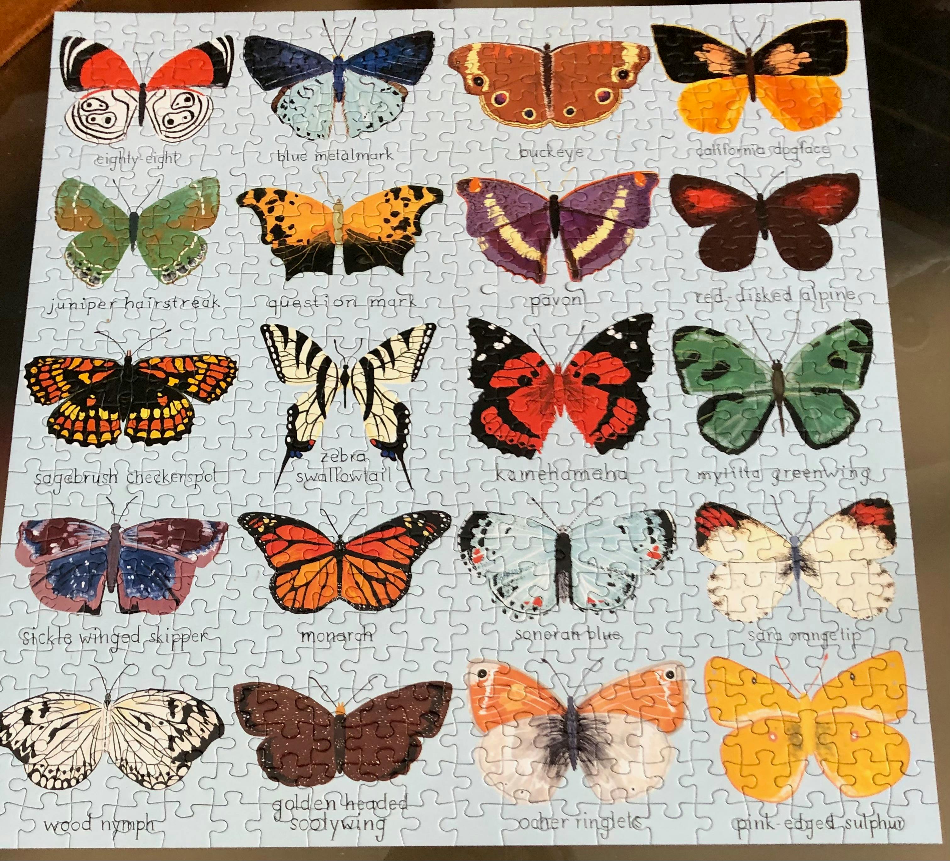 Butterflies Of North America 500 Piece Family Puzzle - Mudpuppy