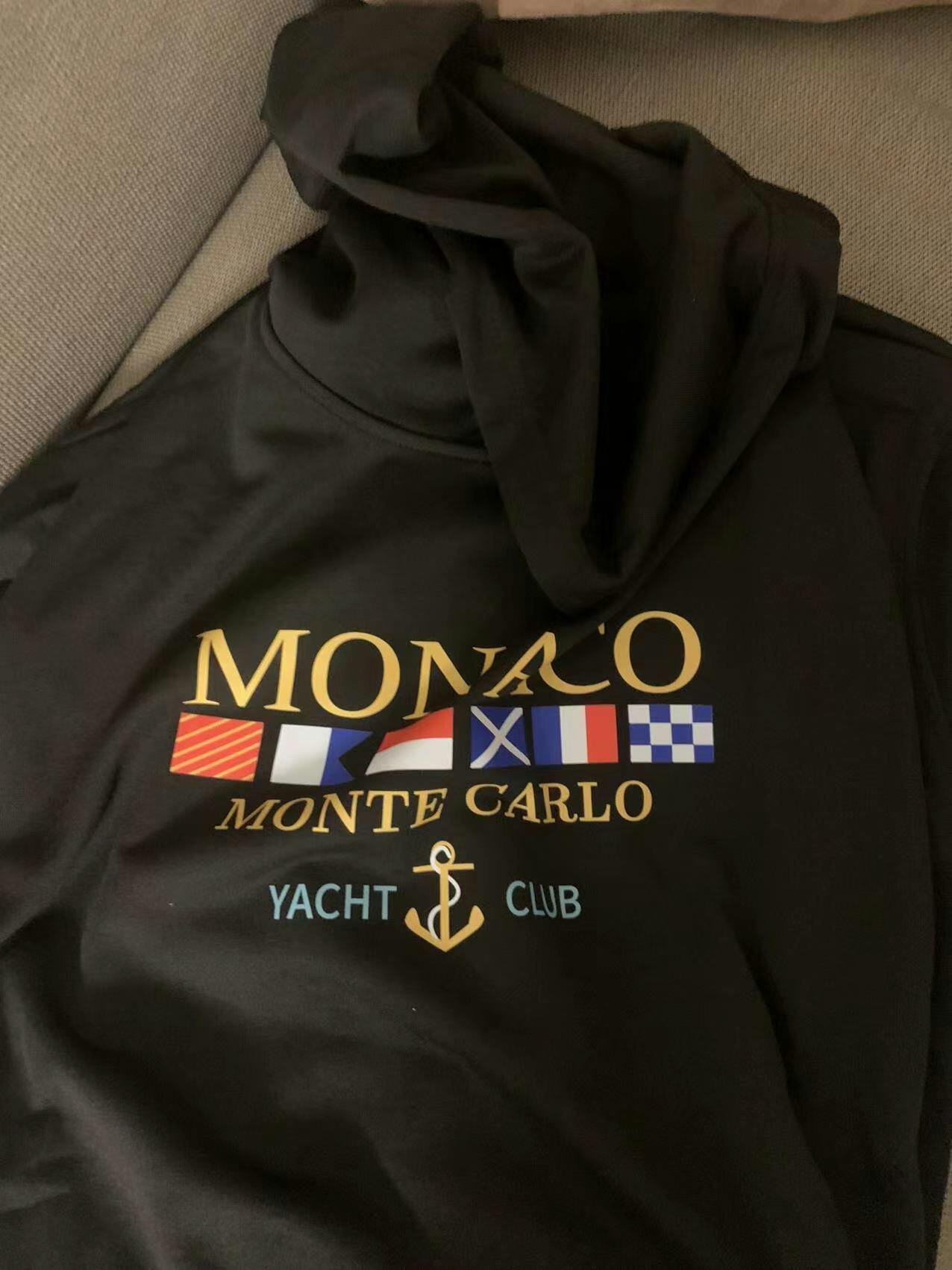 vintage unisex monaco monte carlo yacht club hoodie