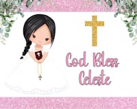 First Holy Communion Girls Clipart Bundle. Religious Graphics